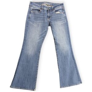 American Eagle 360 Super Stretch Kick Boot Mid-Rise AEO Denim X4 Women's 12